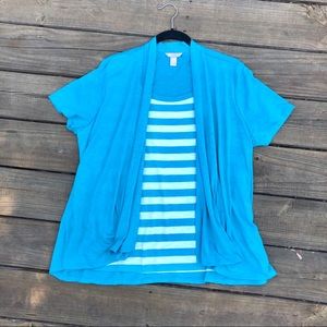 SALE 4/$20: *HP* Striped short sleeve Top/jacket